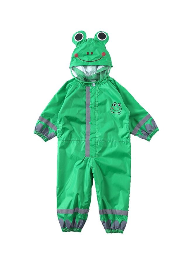 Cartoon Designed Breathable Raincoat Green/Black/Grey