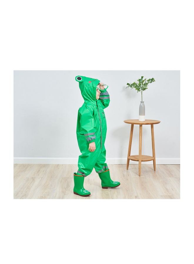 Cartoon Designed Breathable Raincoat Green/Black/Grey