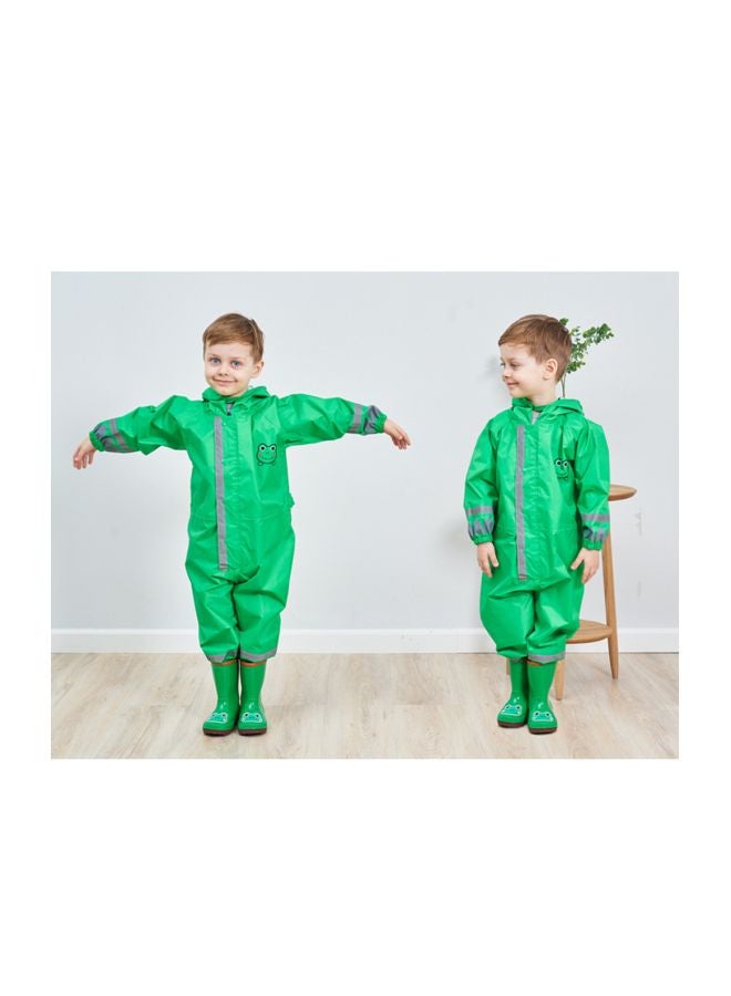 Cartoon Designed Breathable Raincoat Green/Black/Grey