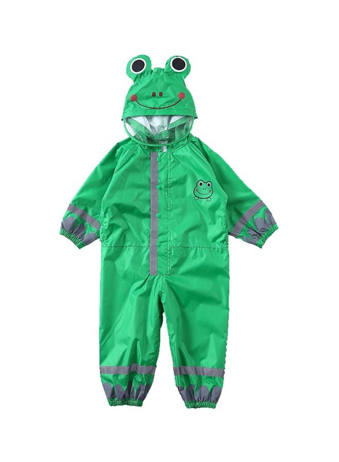 Cartoon Designed Breathable Raincoat Green/Black/Grey