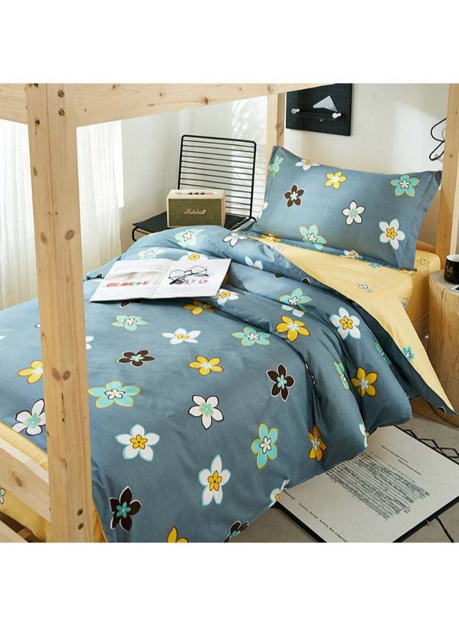 4-Piece European Style Luxury Jacquard Single Bedding Set Polyester Multicolour