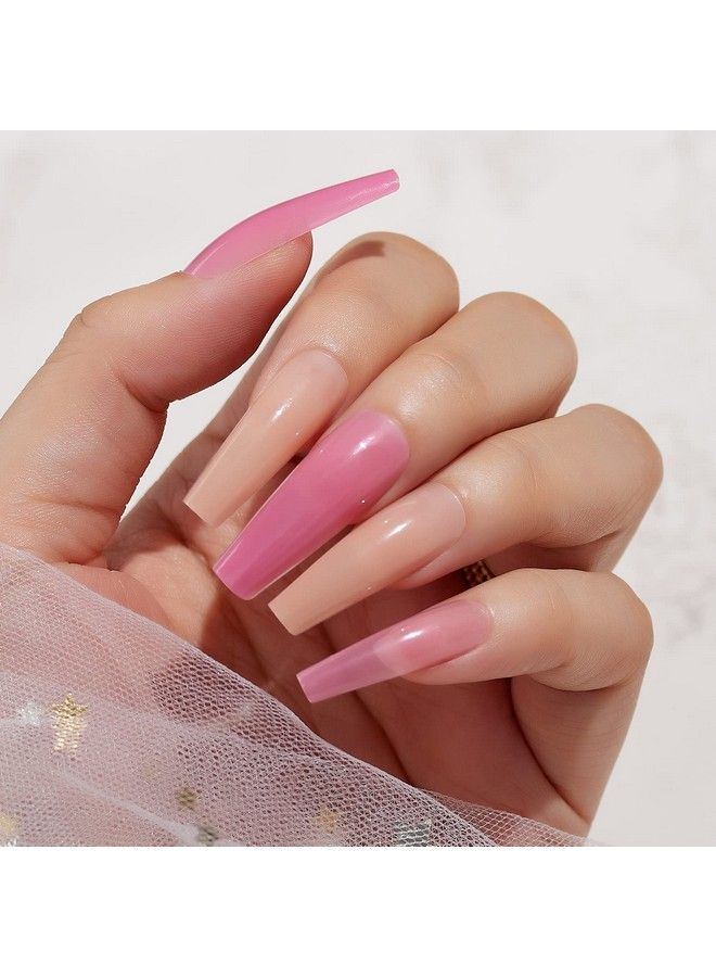 Press On Nails，Soak Off Soft Gel Nail Tips 240Pcs Ballerina Acrylic Nail Kit Nail Tips Full Cover Nude 4Pcs Nail Glues 1Pcs Nail File With Case False Nail Kit Nail Pumpups In Bachelorette