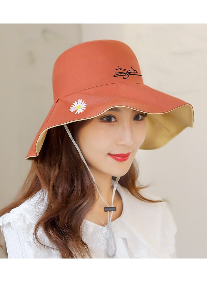 Little daisy beach hat ladies big brim hat sun protection hat