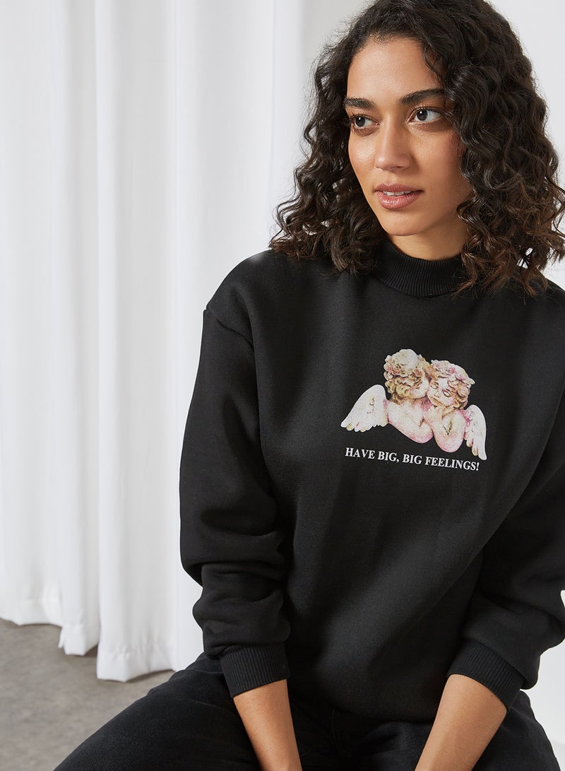 Graphic Sweatshirt Black