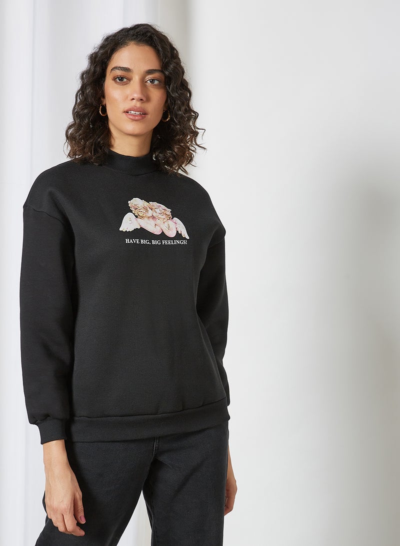 Graphic Sweatshirt Black