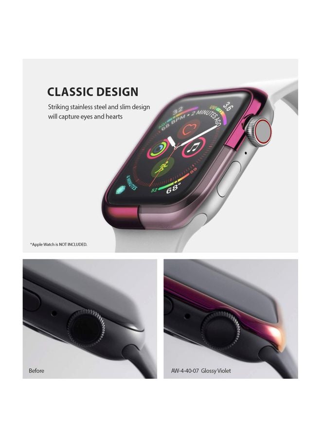 Replacement Bezel Styling For Apple Watch 4/5 40mm (2018/2019) Glossy Purple