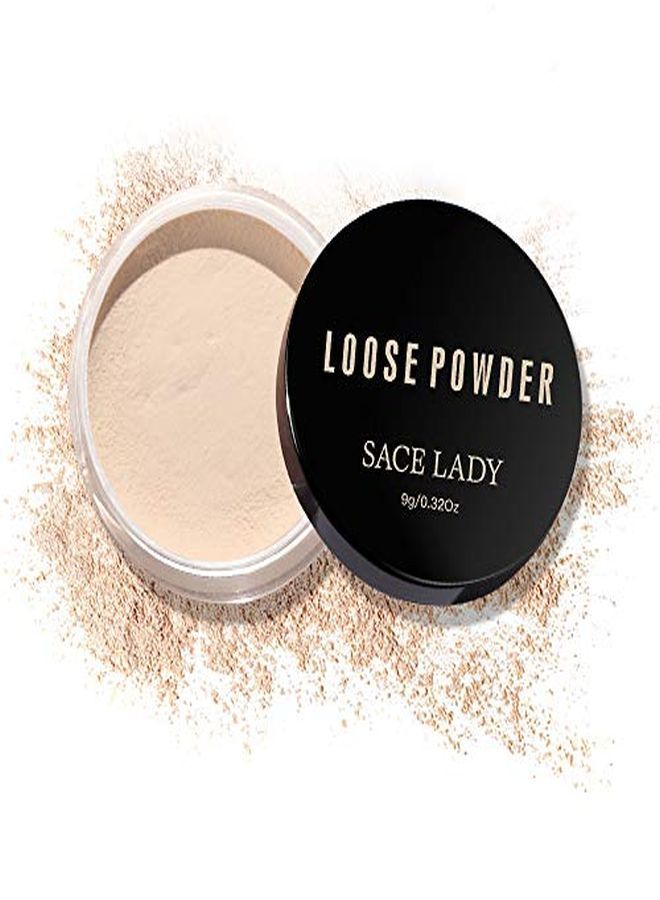 Oil Control Loose Powder Setting Make Up Waterproof Poreless Long Lasting Softmatte Face Powder Makeup, 0.32Oz (02)