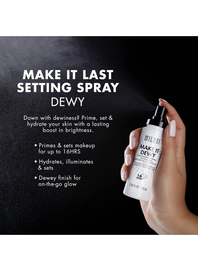 Make It Last  Dewy Setting Spray 3 In 1 Hydrate + Illuminate + Set Makeup Finishing Spray  Makeup Primer & Hydrating Setting Spray  2 Pack