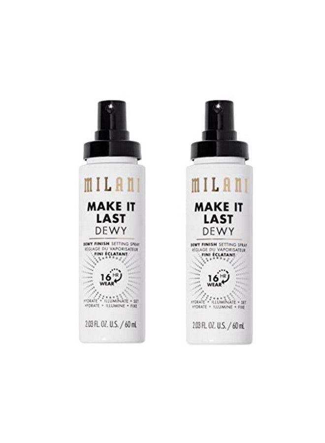 Make It Last  Dewy Setting Spray 3 In 1 Hydrate + Illuminate + Set Makeup Finishing Spray  Makeup Primer & Hydrating Setting Spray  2 Pack