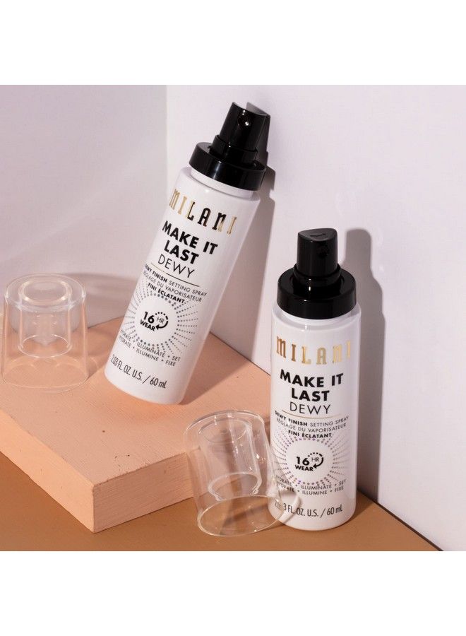 Make It Last  Dewy Setting Spray 3 In 1 Hydrate + Illuminate + Set Makeup Finishing Spray  Makeup Primer & Hydrating Setting Spray  2 Pack