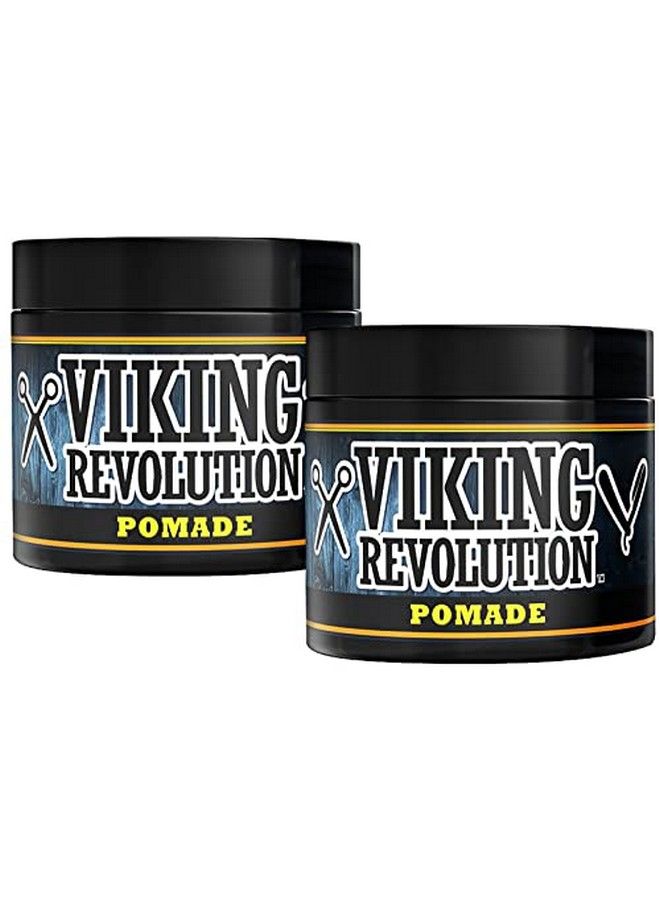 Pomade For Men 4Oz  Firm Strong Hold & High Shine For Classic Styling  Water Based & Easy To Wash Out (2 Pack)