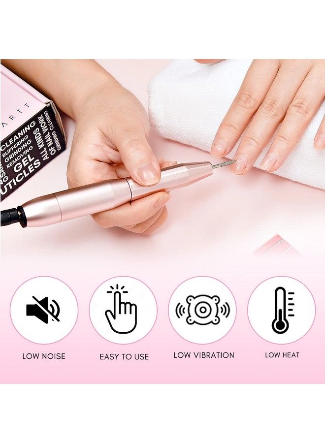 Portable Nail Drill Machine 20000Rpm Electric Nail File Eirenee Professional E Filer Manicure Tool Set For Acrylic Nails Gel Polish Remove With 6Pcs Nail Drill Bits Nail Tech Home Diy Use