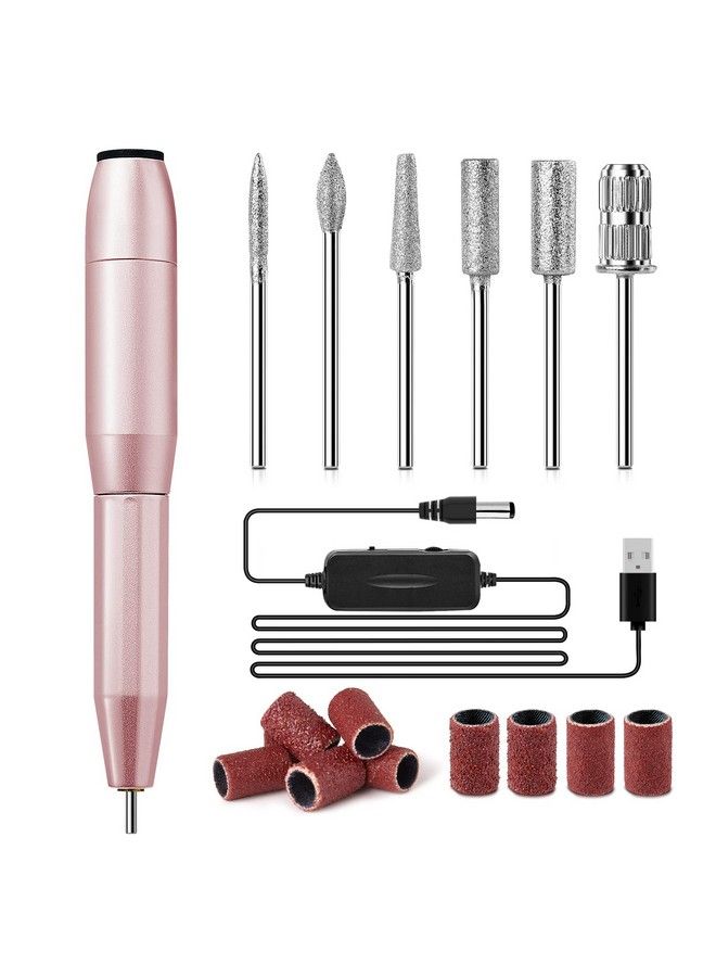 Portable Nail Drill Machine 20000Rpm Electric Nail File Eirenee Professional E Filer Manicure Tool Set For Acrylic Nails Gel Polish Remove With 6Pcs Nail Drill Bits Nail Tech Home Diy Use