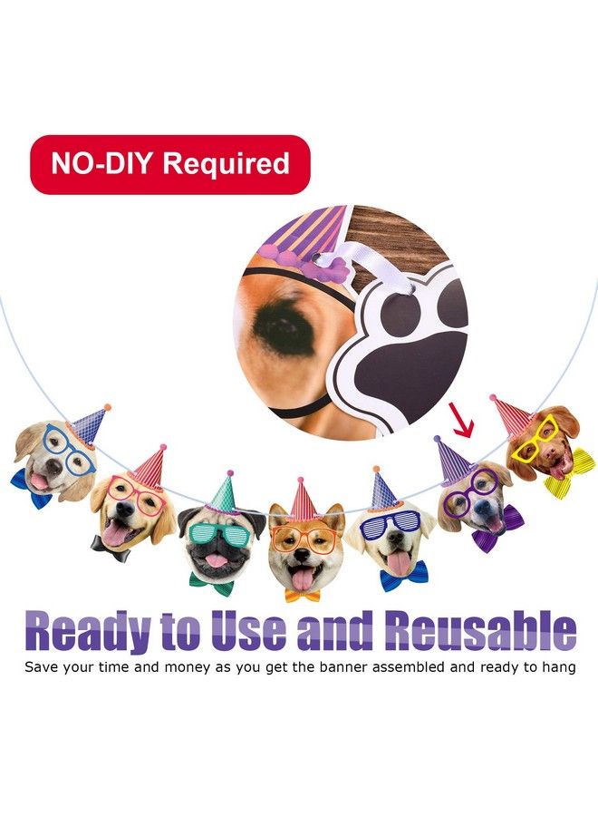 Dog Birthday Banner Birthday Garland Dog Theme Party Bunting Decoration Baby Shower Party Supplies (Dog)