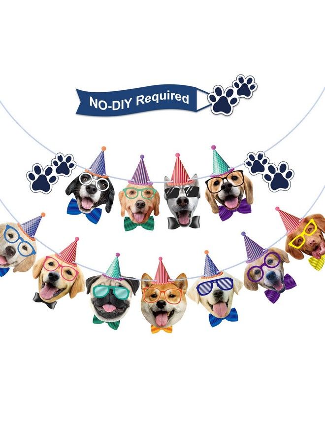 Dog Birthday Banner Birthday Garland Dog Theme Party Bunting Decoration Baby Shower Party Supplies (Dog)