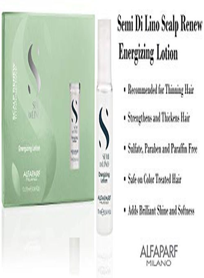 Semi Di Lino Scalp Renew Energizing Lotion For Thinning Hair Strengthens Redensifies And Stimulates Hair Fiber Professional Salon Quality Package Of 12 Vials