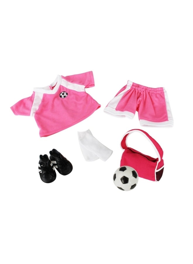 6-Piece Doll Soccer Outfit Set