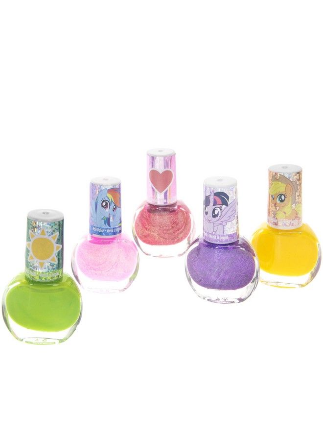 My Little Pony Nontoxic Water Based Peeloff Nail Polish Set With Glittery And Opaque Colors For Girls Kids Teens Ages 3+ Perfect For Parties Sleepovers And Makeovers 18 Pcs