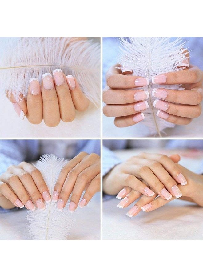 Gel Polish French Manicure Kit Top Base Coat Set Nail Gel Color White Pink Pedicure