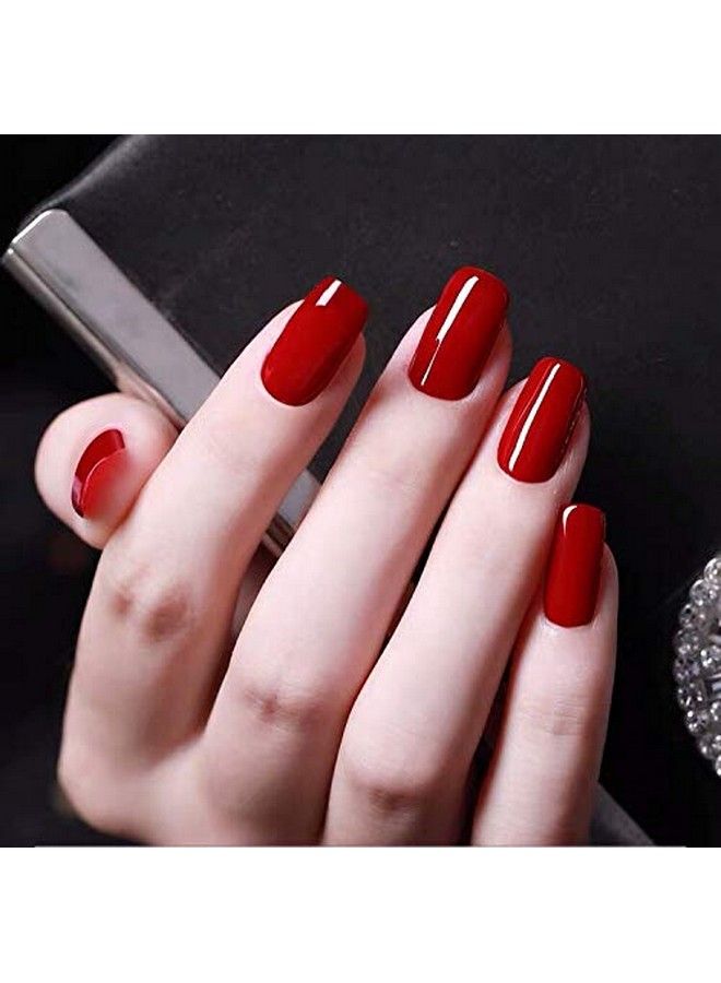 Glamour Red Gel Nail Polish Kit 8Ml 6 Bottles Soak Off Nail Gel Polish Manicure Series Uv Led Lamp Required Gift Box Nail Art