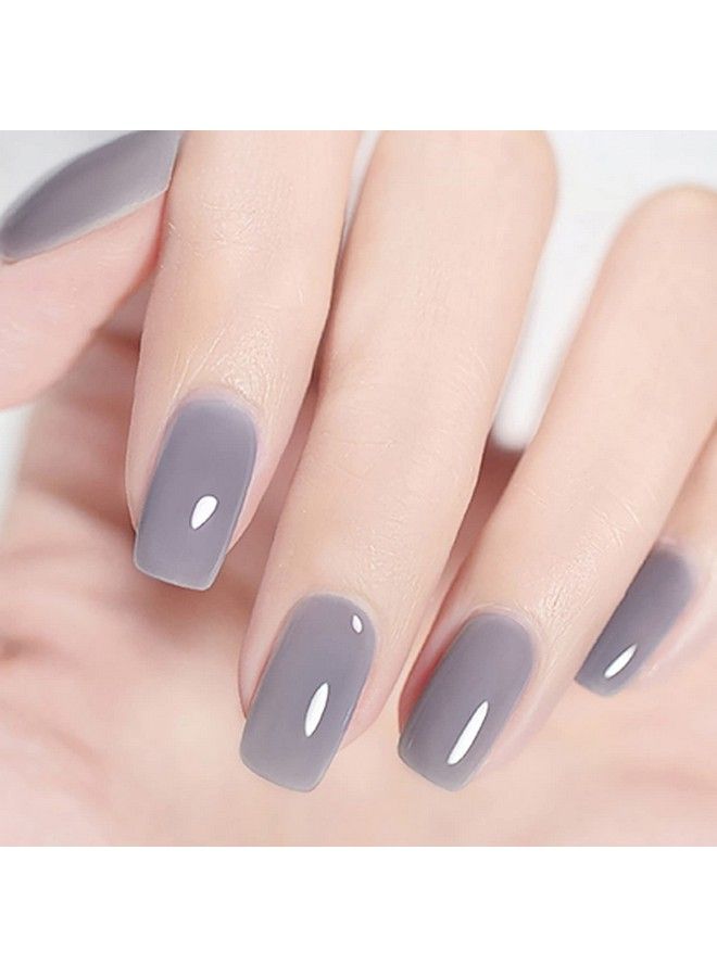 Jelly Crystal Clear Grey Gel Nail Polish Soak Off Uv Led Nail Lamp Needed Transparent Grey Color Home Manicure Art Gel Polish 15Ml 06