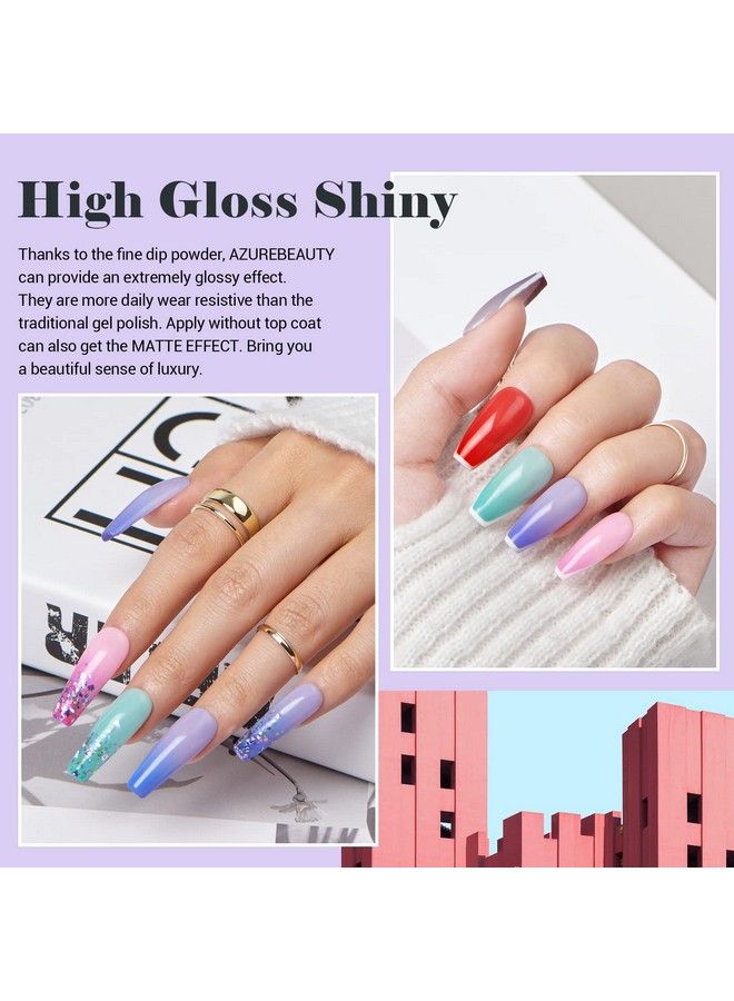 Color Changing Dip Powder Nail Set Grey Blue Green Pink Red 6 Pcs Trend Ombre Temperature Mood Dipping Powder French Nail Art Manicure Diy Salon Gifts No Need Nail Lamp Cured