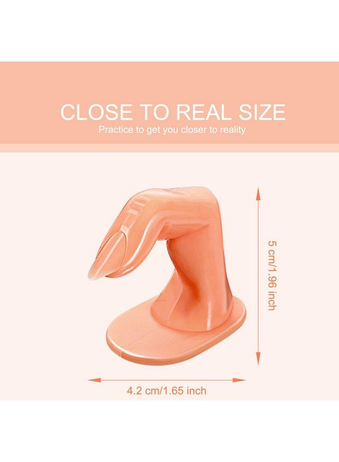 20 Pieces Practice Manicure Fingers With False Nails Training Fingers For Acrylic Gel Nail Art Hand Nail Art Training Display Decoration