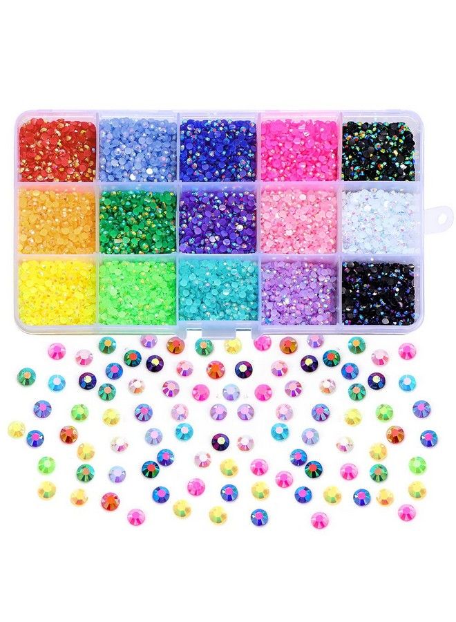 15000 Pcsbox Nail Art Rhinestones15 Colors 3Mm Flatbottomed Round Nail Rhinestones Glitter Crystal Gem Rhinestonediy Decoration Accessories