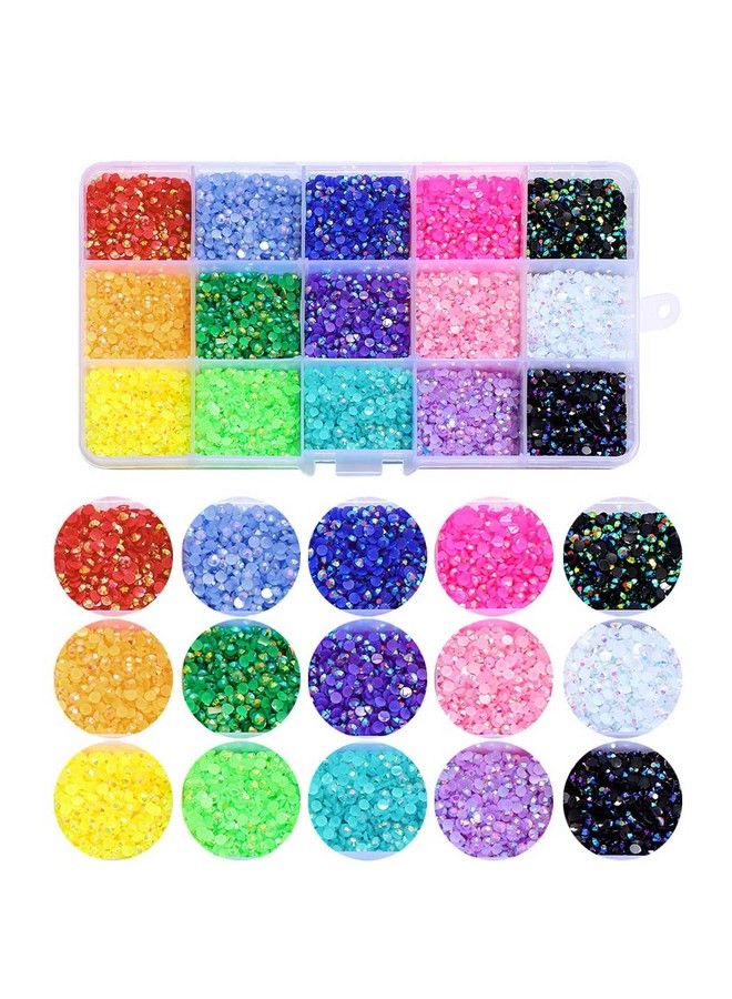 15000 Pcsbox Nail Art Rhinestones15 Colors 3Mm Flatbottomed Round Nail Rhinestones Glitter Crystal Gem Rhinestonediy Decoration Accessories