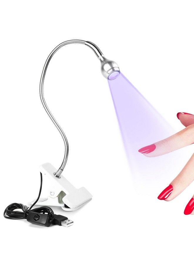 Mini Nail Led Lamp Flexible Rotatable Usb Quickly Nail Dryer Gel X Lamp For Nails With Securing Clip Led Light For Nails For Curing Gel Polish U V Nail Gels Manicure Diy