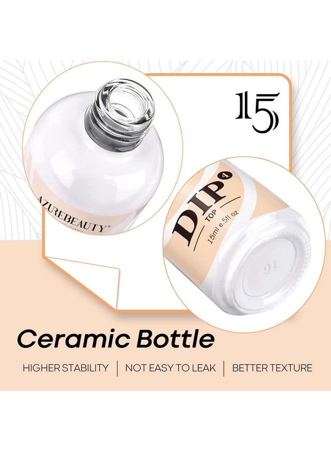 Dip Powder Top Coat 15Ml For Nail Dipping Powder Set French Nails Art Manicure Beginner Diy Salon