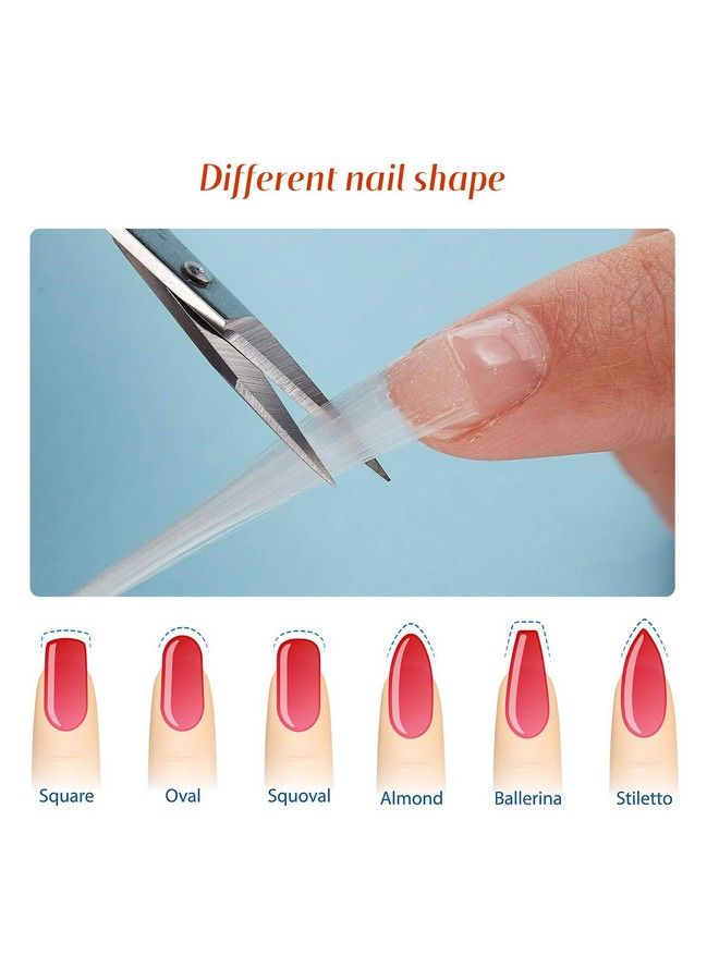 100 Pieces Fiber Nail Kit Nail Fiberglass Extension Set Nail Extension Fiber Kit For Nail Extension Fibers Quick Extension Nail Shaping Material False Nails Fake Tips Manicure Salon Tool