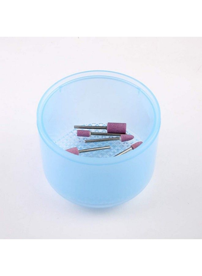 1 Piece Nail Art Tool Cleaning Cup Nail Art Tool Sterilizer Cup Nail Tools Cleaning Tray Box Container Net Basket Case Manicure Tools Jar Soak Box For Nail Art Accessories Blue