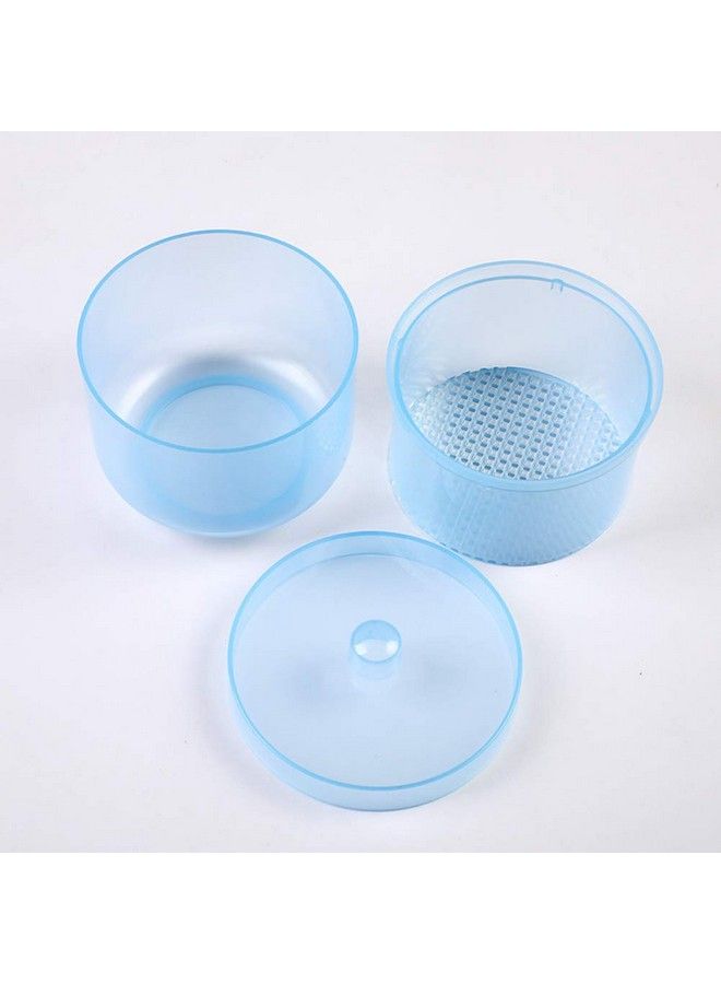 1 Piece Nail Art Tool Cleaning Cup Nail Art Tool Sterilizer Cup Nail Tools Cleaning Tray Box Container Net Basket Case Manicure Tools Jar Soak Box For Nail Art Accessories Blue
