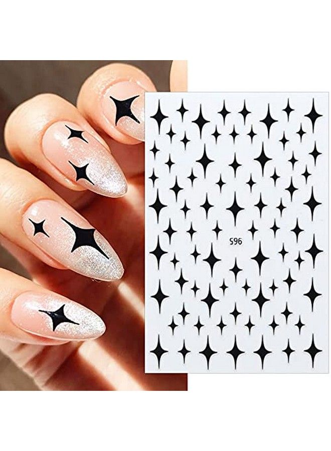 Stars Nail Art Stickers Decals 6Sheets Nail Art Supplies 3D Selfadhesive Nail Art Decoration Stars Holographic Laser Design Nail Art Accessories Women And Girls Diy Acrylic Nail Art