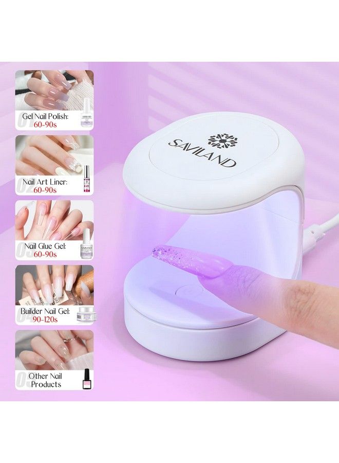 Mini Nail Lamp Quickdry Gel Nail Lamp 16W Portable U V Light For Easy And Fast Nail Extension U V Led Curing Lamp For Manicure Starters Diy Nail Art