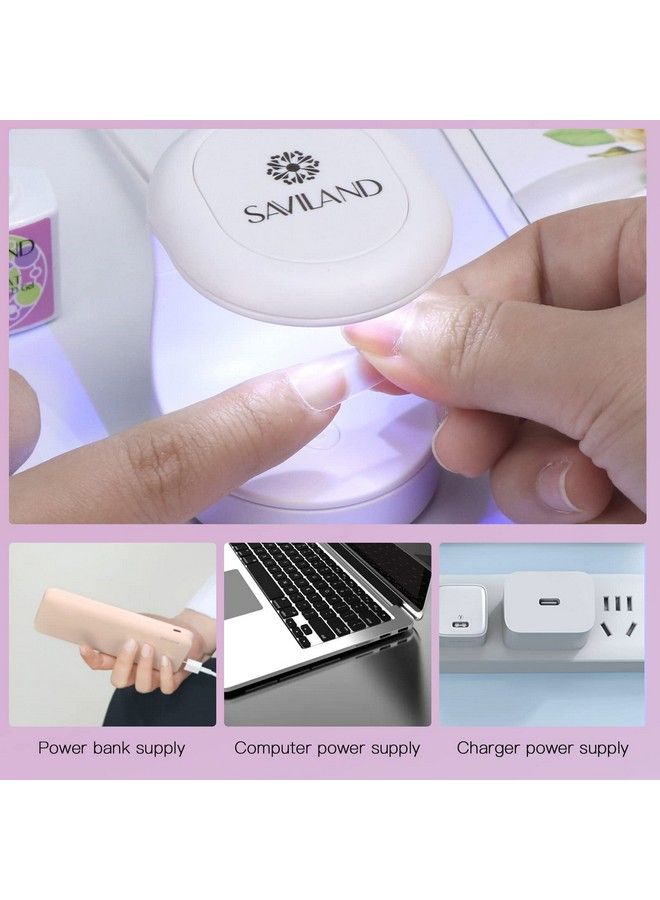 Mini Nail Lamp Quickdry Gel Nail Lamp 16W Portable U V Light For Easy And Fast Nail Extension U V Led Curing Lamp For Manicure Starters Diy Nail Art