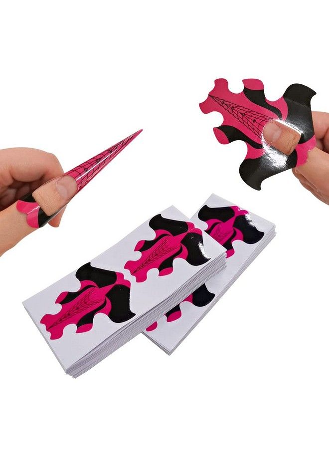 200 Pcs Nail Form Guide Stickers Goldfish Shaped Nail Extension Tips Selfadhesive Art Nail Tips Diy Tools For Women Girls Nail Gel Diy Home Salon Supplies