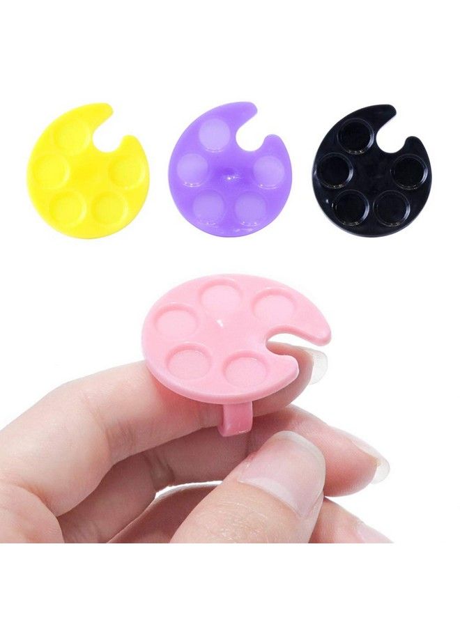 4 Pcs Mini Ring Tray Palette Nail Polish Glue Container Manicure Tool