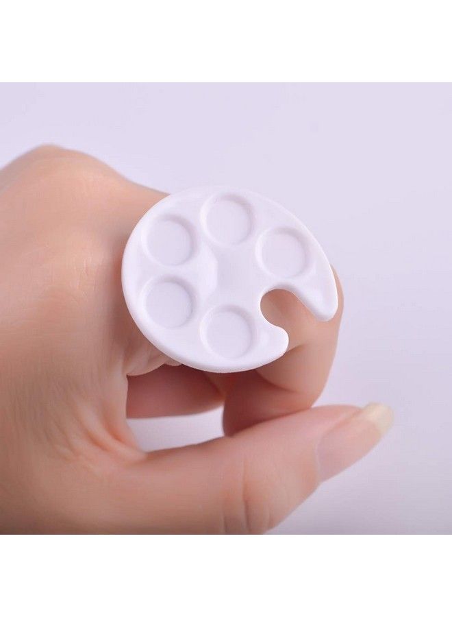 4 Pcs Mini Ring Tray Palette Nail Polish Glue Container Manicure Tool
