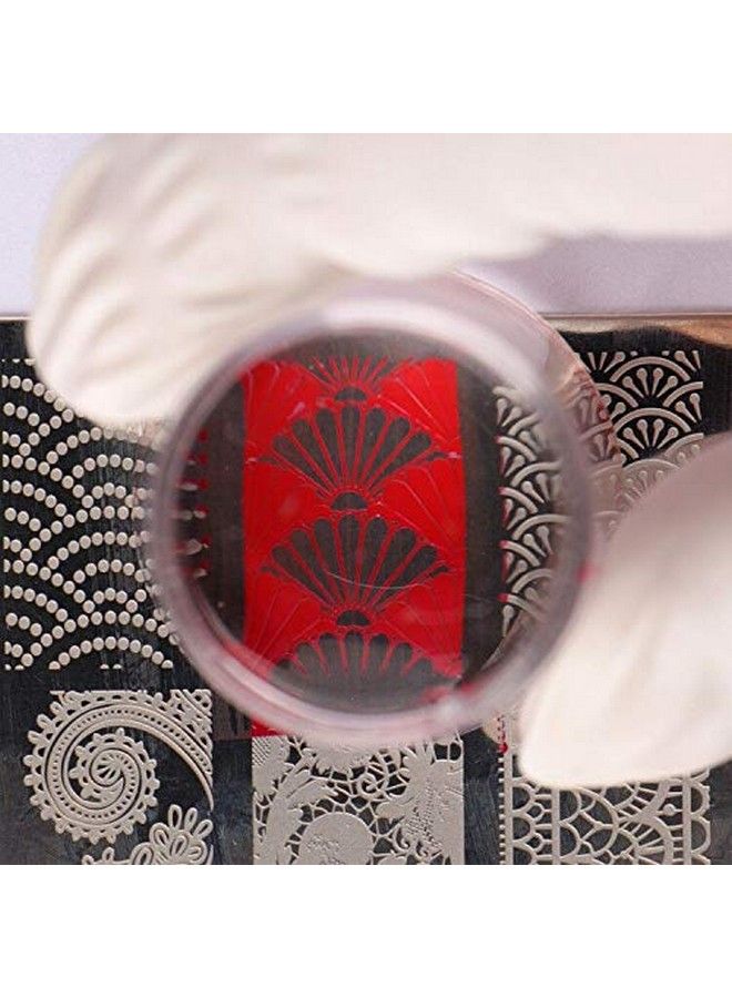 Nail Art Stamper Clear Silicone Stamping Jelly With Scraper Transparent Visible Body No Misplacement For Diy Nail Decor (Clear)
