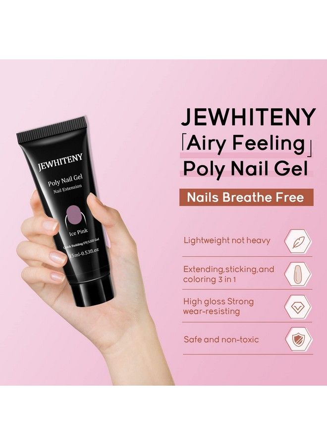 Poly Extension Gel Nail Kit 14 Pcs Poly Gel With Mini Nail Lamp Poly Nail Gel Kit With Slip Solution Basic Poly Gel Nail Art Tools Nail Art Design Beginner Kit