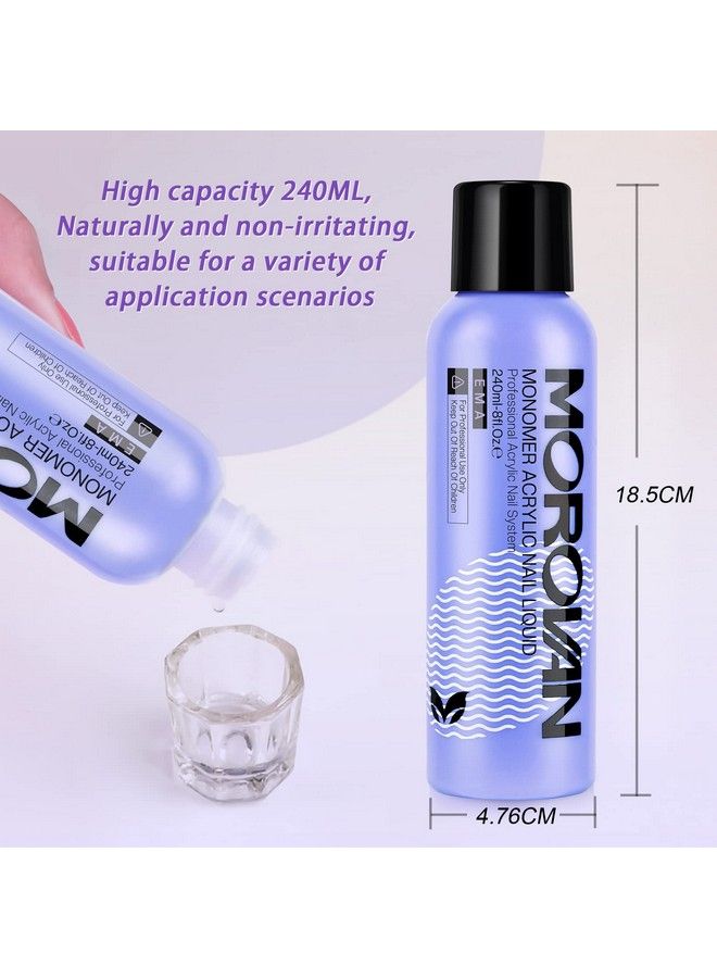 Monomer Acrylic Nail Liquid 8Oz For Acrylic Powder Professional Monomer Acrylic Nail Liquid For Acrylic Nail Extension Nonyellowing Mmafree