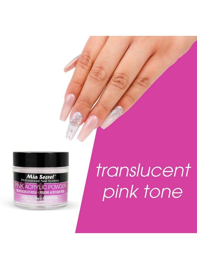 Professional Acrylic Nail System Pink Acrylic Powder 1 Oz