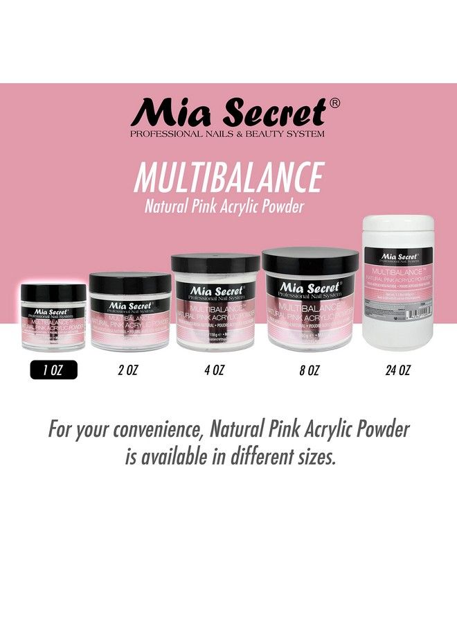 Multibalance Natural Pink Acrylic Nail Powder 1Oz