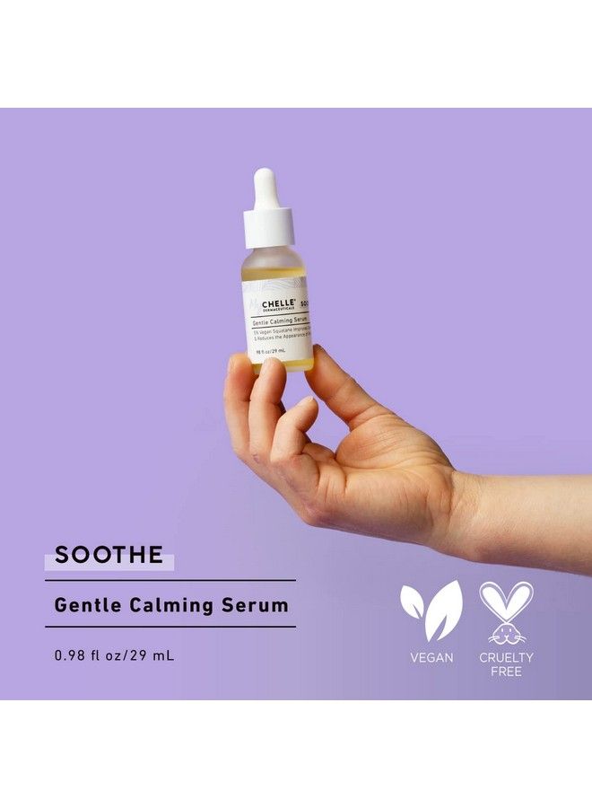 Gentle Calming Serum (098 Fl Oz) Face Serum With Vegan Squalane Mugwort Oil And Meadowfoam Oil Improves Smoothness And Elasticity Reduces Discomfort And Redness