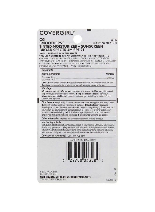 Smoothers SPF 21 Tinted Coverage Light to Medium [810] 135 oz (Pack of 3)