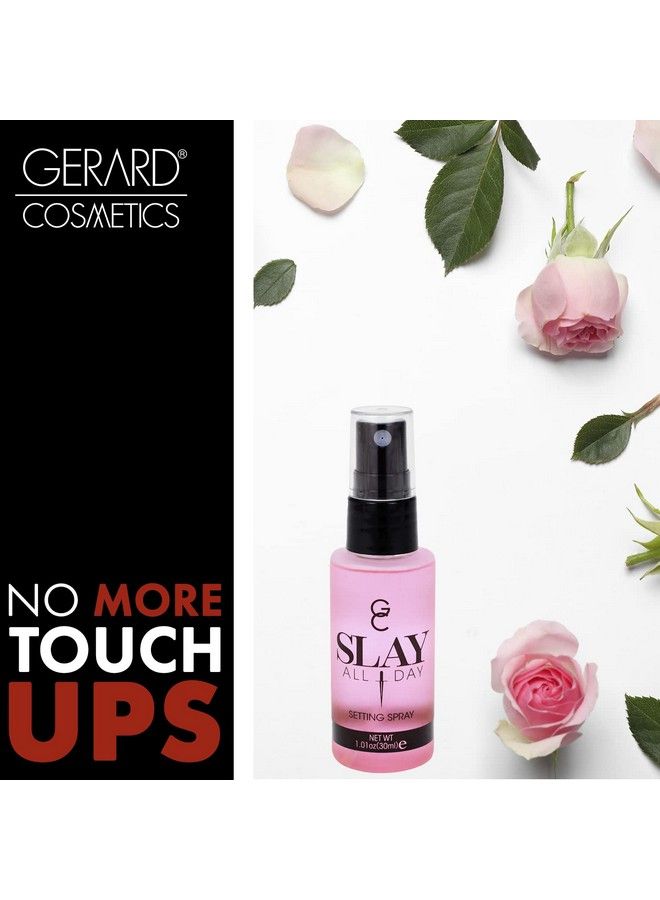 Slay All Day Setting Spray Controls Oil To Increase Makeup Longevity Helps Maintain Optimal Hydration Prevents Makeup from Settling in Pores Rose Mini 338 oz