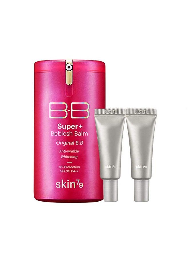 Super+ Beblesh Balm Original BB Cream 135 floz (40 ml) with 2 Random Travel Size BB Cream (7g) (Pink)