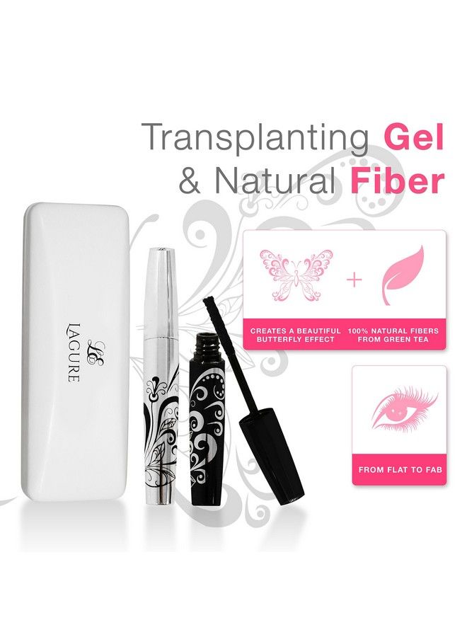 400x Silk Fiber Lash Mascara Best for Thickening & Lengthening Eyelashes Premium Quality Last All Day Waterproof Smudge proof Hypoallergenic Includes Carry Case